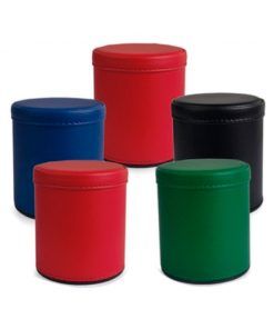 Cubiletes en biocuero-cuero-cuerina-entretenimiento-dado
