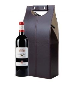 porta licorera en biocuero-cuero-cuerina-vino-pisco-vodka-regalo-regalo corporativo