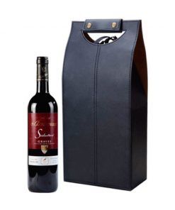 porta licorera en biocuero-cuero-cuerina-vino-pisco-vodka-licor-regalo corporativo-detalle-regalo