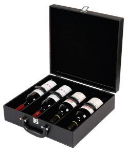 porta licorera maletin en biocuero-cuero-cuerina-vino-champaña-pisco-vodka-licor-licoreria