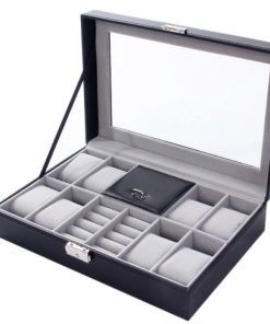 porta reloj en biocuero-reloj-hora-accesorio-cofre-estuche-caja